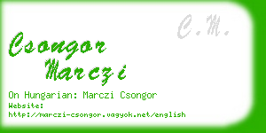 csongor marczi business card